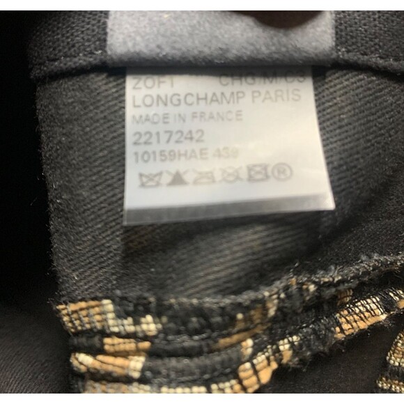 Longchamp Roseau Monogram Print Shoulder Bag Crossbody Black Tan – Hard to Find - Picture 13 of 14